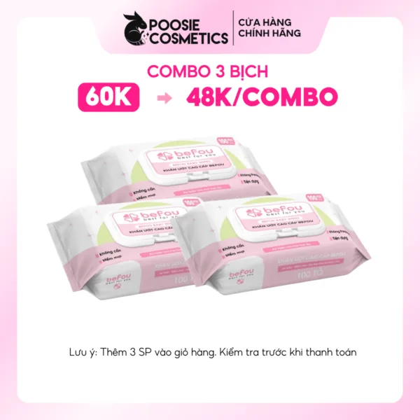 Khăn ướt cao cấp Befou Best For You 100 Miếng